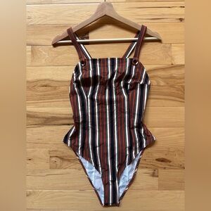Doen Mallorca Maillot striped one piece swimsuit